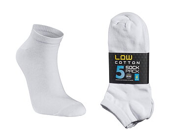 Seger Low Cut Cotton 5-Pack Vit