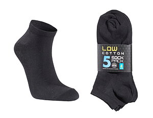 Seger Low Cut Cotton 5-Pack Svart