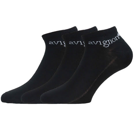 Avignon Sneaker Ull Låg Svart 3-Pack