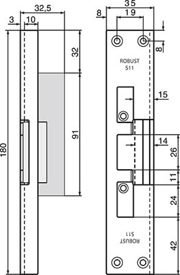 Robust monteringsstolpe S11 - 2