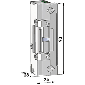 Elslutbleck Step 40 rättvänd/omvänd 24V kolvkontakt