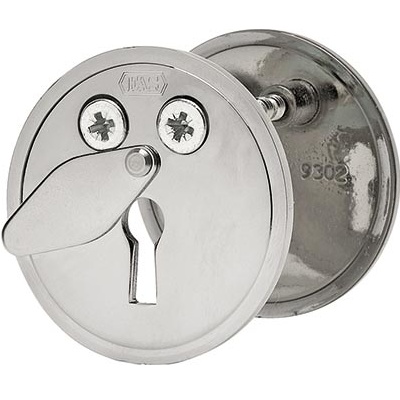 Nyckelskylt 9302  krom rund till EVO/Connect tillhållarlås