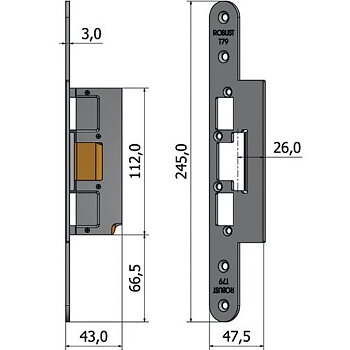 Robust monteringsstolpe T79
