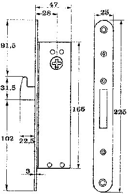 Assa låshus 13787-28 - 2
