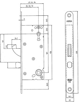 Assa tillhållarlåshus 910 - 2