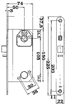 Assa låshus 5585-50 - 2