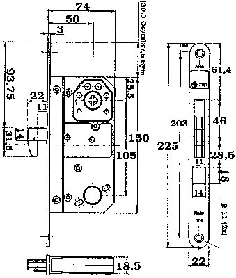 Assa låshus 9787 SY  - 2