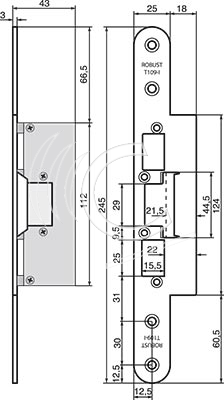 Robust monteringsstolpe T109-I - 2
