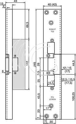 Robust monteringsstolpe T30 - 2