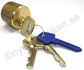 Assa låscylinder d12 1211 rund utsida