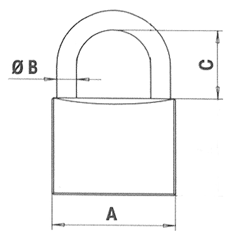 Abus kombinationshänglås 158/65 - 2