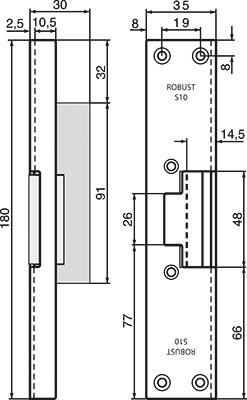 Robust monteringsstolpe S10 - 2