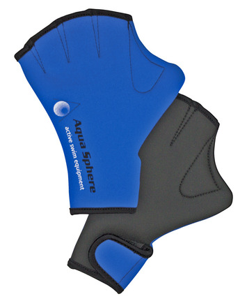 Blue Aqua Sphere Webbed Swim Gloves