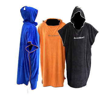 Poncho Towel 2023 De luxe Extra tjock och gosig - Wolffwear  - Svart/grå