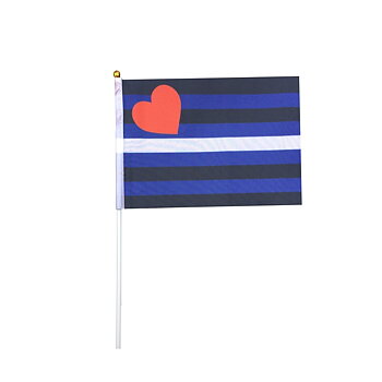 Leder Flagge am Stock Mini