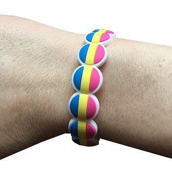 Silikonarmband mit pan Fahnen