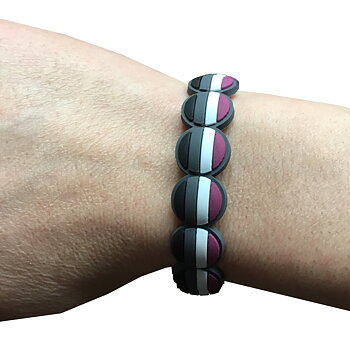 Silikonarmband mit der asexuellen Flagge