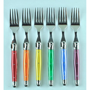 Pride-farbene Vorspeise / Dessertgabeln  