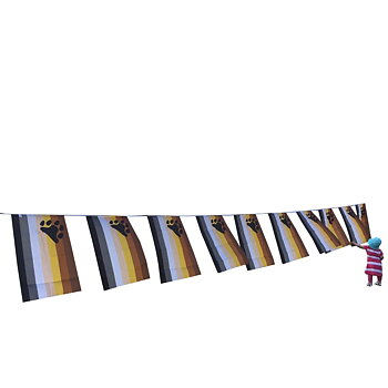 Bärenfahnenspiel aus Stoff - Medium (7m)