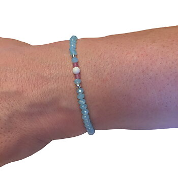 Transsexuelle Farben Edelsteinarmband (19cm)