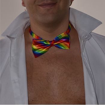 Pride Fliege und Taschentuch