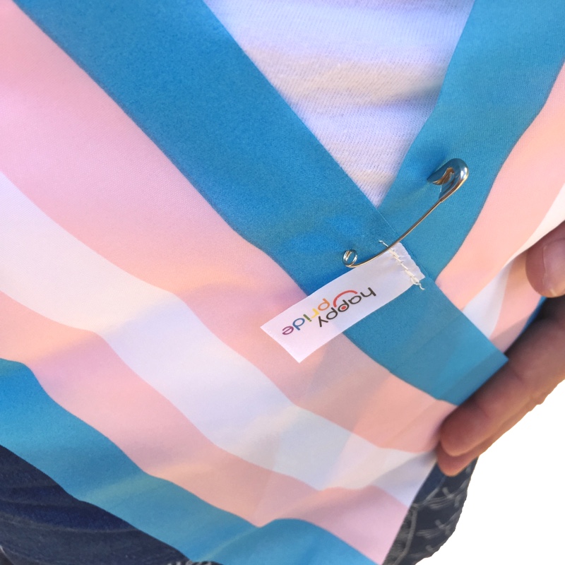 Sash transgender farver 14 cm x 1.8m  - 2