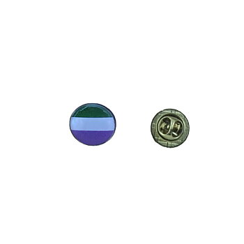 Pins mit Genderqueer-Flagge