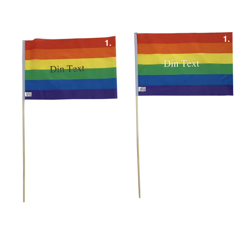 Pride Flag "mit Ihrem Text" auf Stick - zwischen den Größen - 3