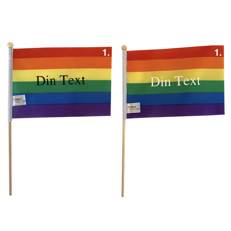 Pride Flag "mit Ihrem Text" auf Stick - zwischen den Größen - 3