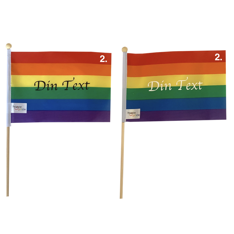 Pride Flag "mit Ihrem Text" auf Stick - zwischen den Größen - 4