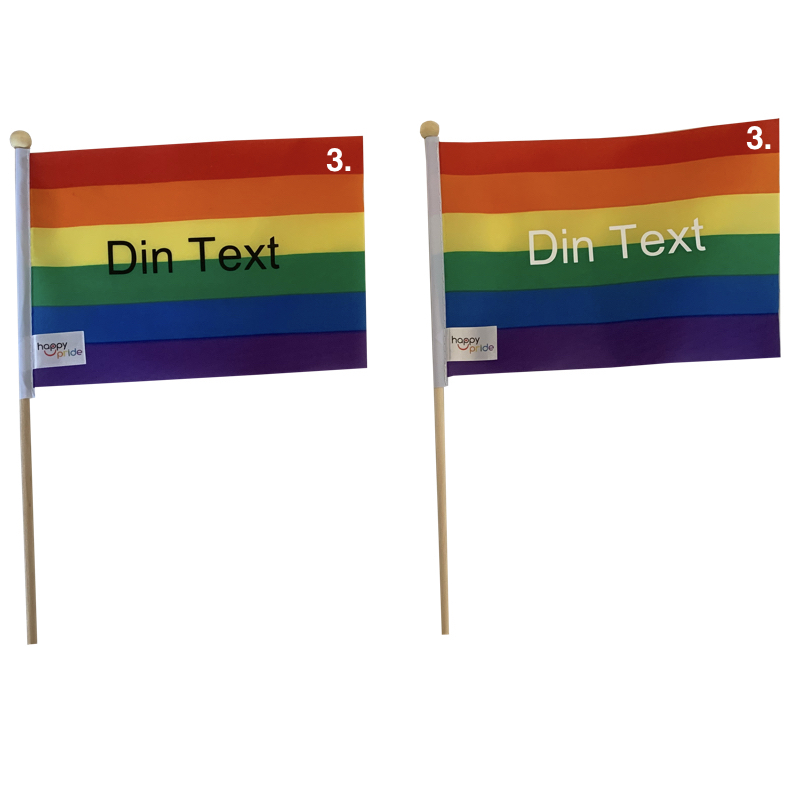 Pride Flag "mit Ihrem Text" auf Stick - zwischen den Größen - 5