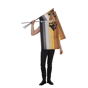 Björnflagga på pinne - Mellan 