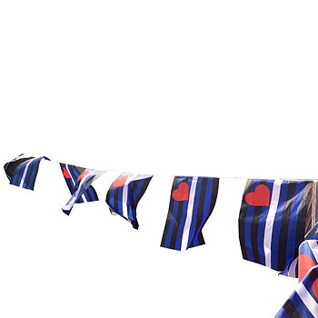Leder Flagg festoons - Zwischen (7m)