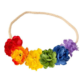 Elastisches Haarband mit Blumen - Pride