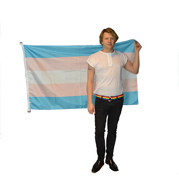 Transgenderfahne für Fahnenmast 90 x 150cm