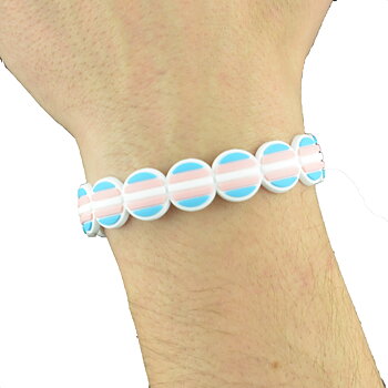 Silikonarmband Transgender-Flagge