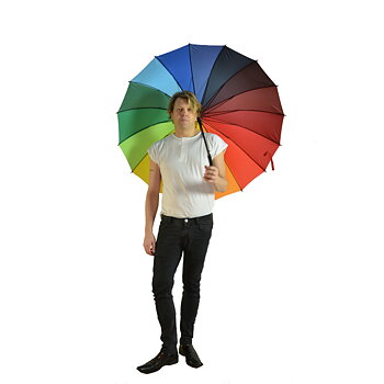 Großer Regenbogenregenschirm