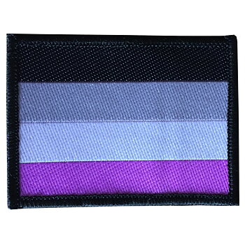 sex-Stoffabzeichen mit asexueller Flagge