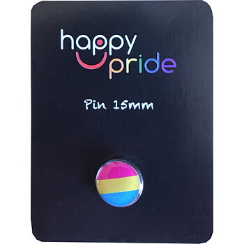 Pins mit pansexueller Flagge