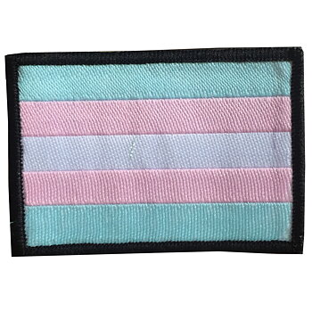 Stoffabzeichen mit Trans-Flagge