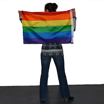 Pride Fahnenmast aus Stoff 60 x 90 cm