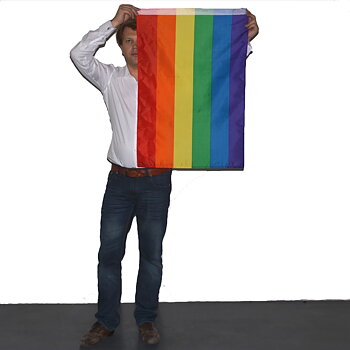 Pride Fahnenmast aus Stoff 60 x 90 cm