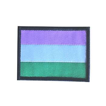 Genderqueer Stoffabzeichen mit Genderqueer Flagge
