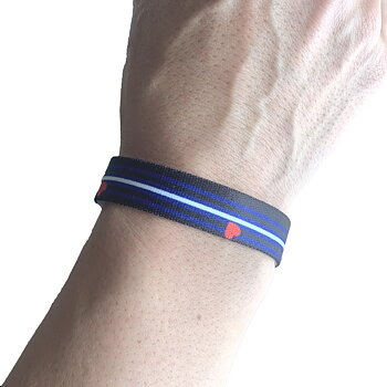 Läder textilarmband 