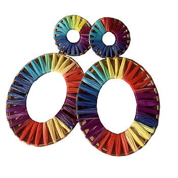 Rainbow earrings drop