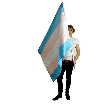 XL transsexual hand flag without stick
