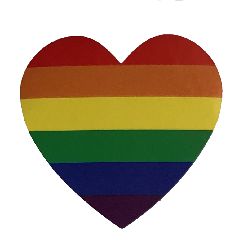 Prideherzen auf Aufkleber 2,5x2,5 cm 30St - 2