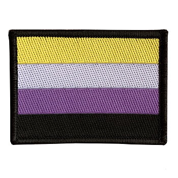 Nicht binäres Fabric-Abzeichen mit nicht-binärer Flagge
