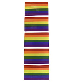 Prideflagga på klistermärke 5 x 3,2 cm 10st