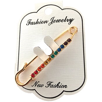 Pride brosch med bling bling kristaller